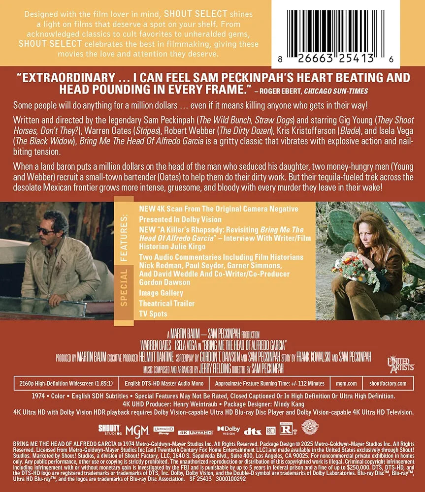 Bring Me the Head of Alfredo Garcia 4K Ultra HD 4K UHD