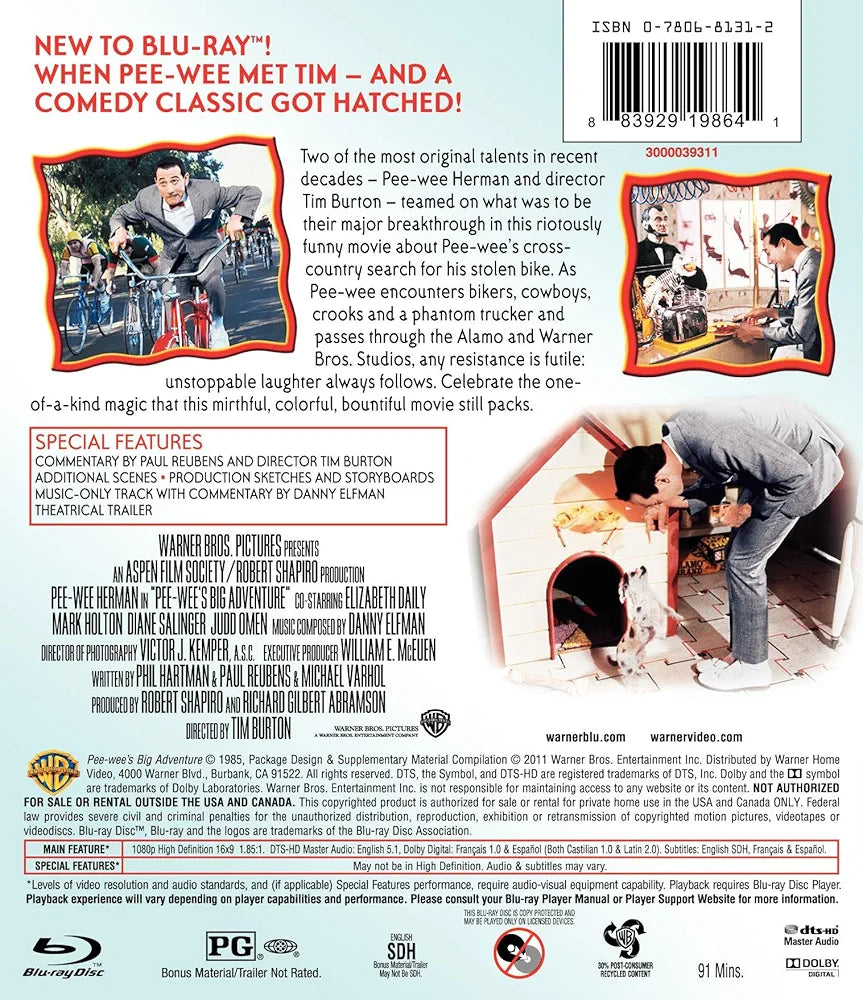 Pee-wee's Big Adventure [Blu-ray]